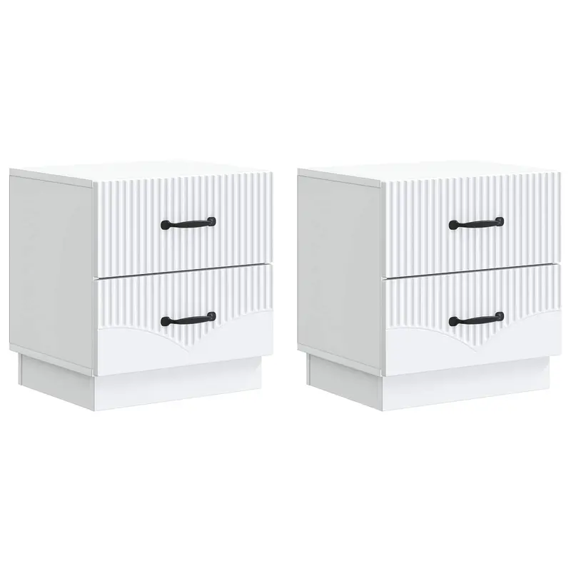 Armario de Noche 2 pcs 43 x 34,5 x 44,5 cm Madera de Ingeniería