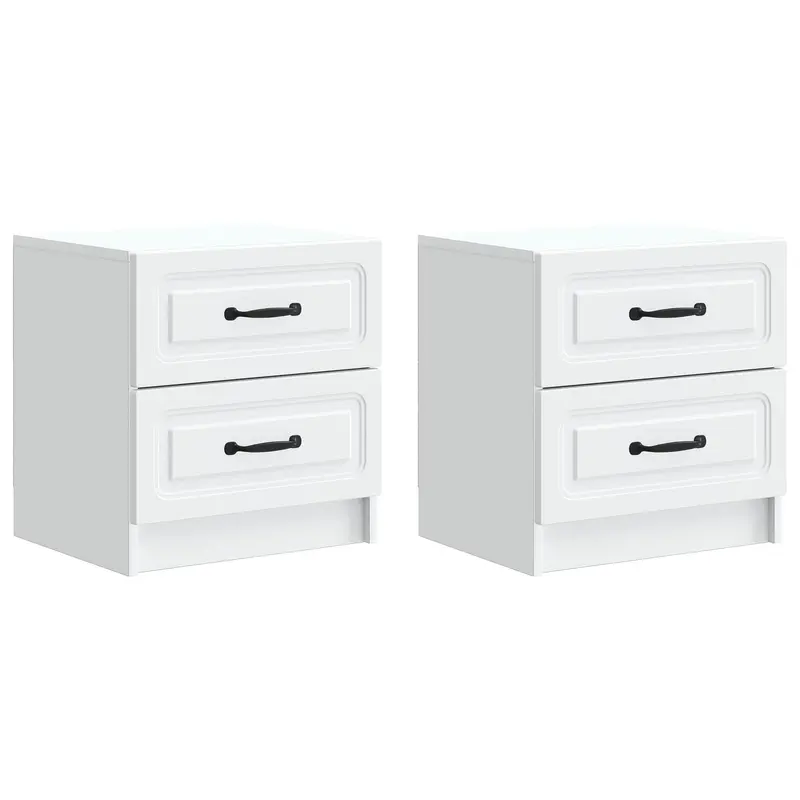 Armario de Noche 2 pcs 43 x 34,5 x 44,5 cm Madera de Ingeniería