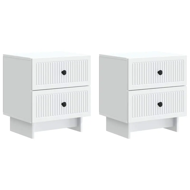 Armario de Noche 2 pcs 43 x 34,5 x 47,5 cm Madera de Ingeniería