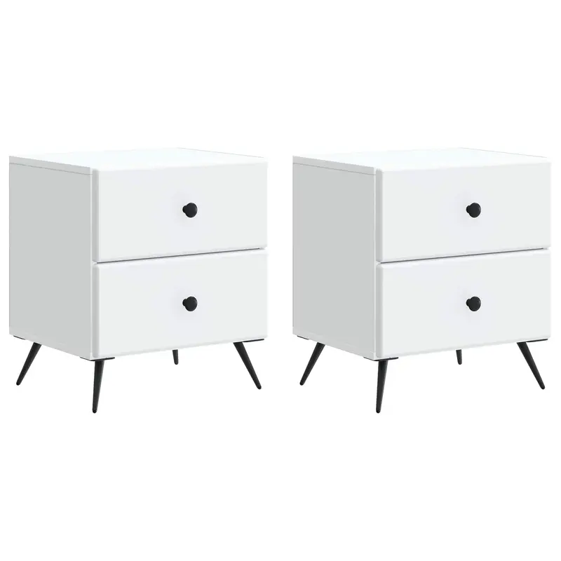 Armario de Noche 2 pcs 43 x 34,5 x 47,5 cm Madera de Ingeniería
