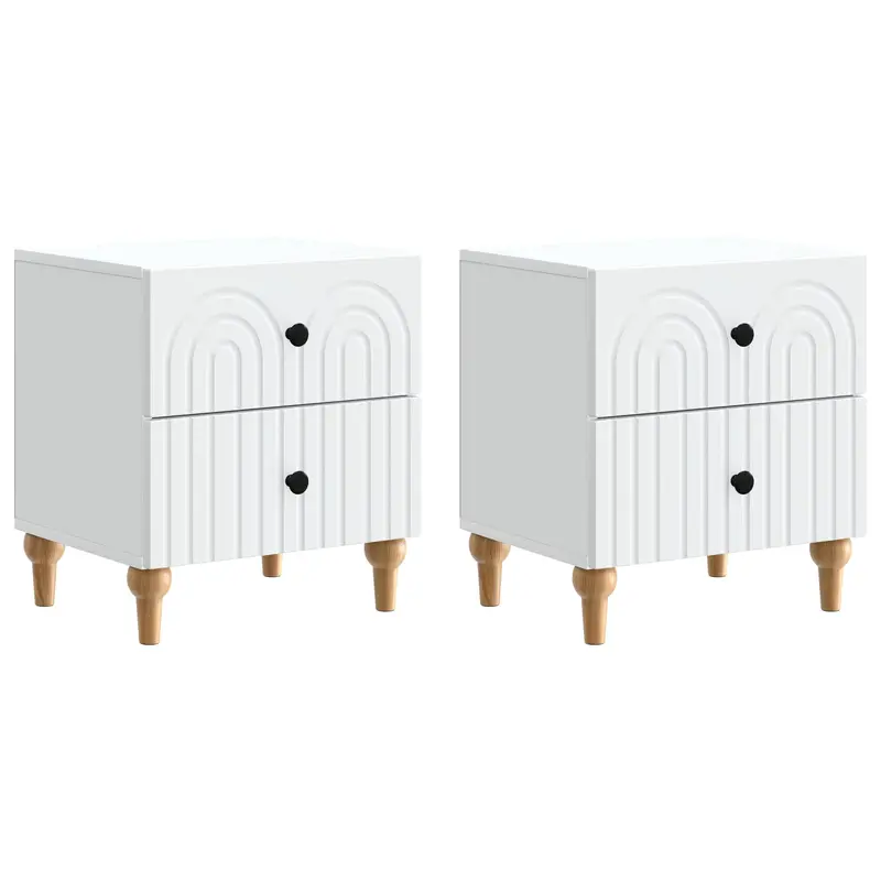 Armario de Noche 2 pcs 43 x 34,5 x 48 cm Madera de Ingeniería