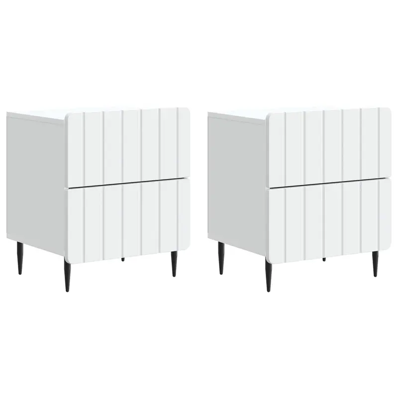 Armario de Noche 2 pcs 43 x 34,5 x 49,5 cm Madera de Ingeniería