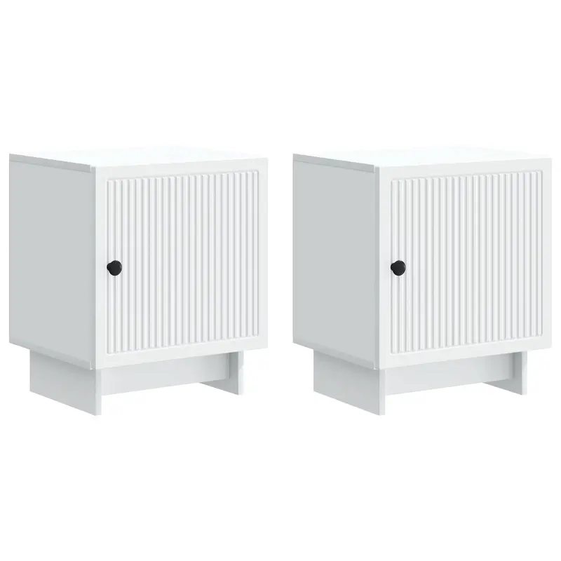 Armario de noche 2 pcs 43 x 34,5 x 50 cm madera de ingeniería 4 colores
