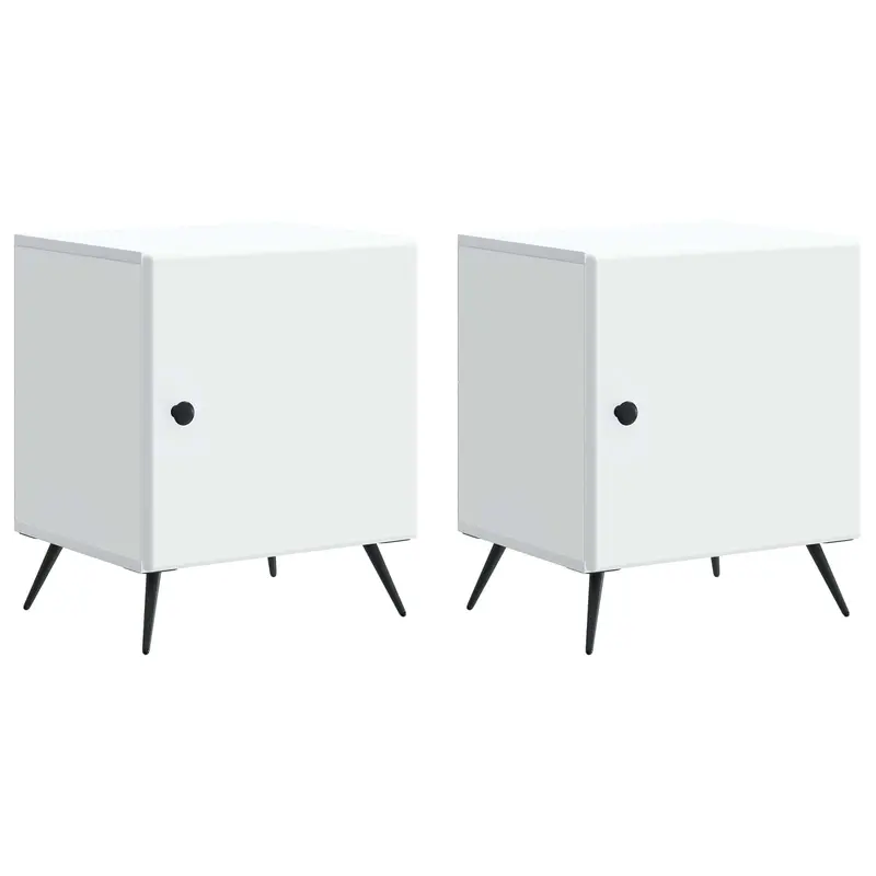Armario de noche 2 pcs 43 x 34,5 x 50 cm madera de ingeniería 4 colores