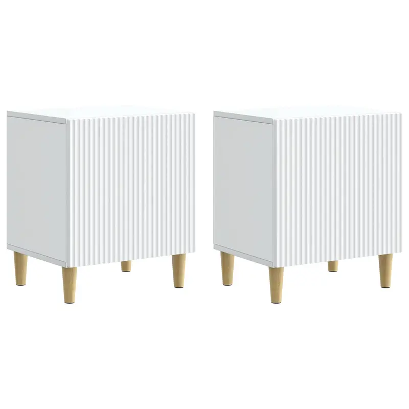 Armario de noche 2 pcs 43 x 34,5 x 50 cm madera de ingeniería 4 colores