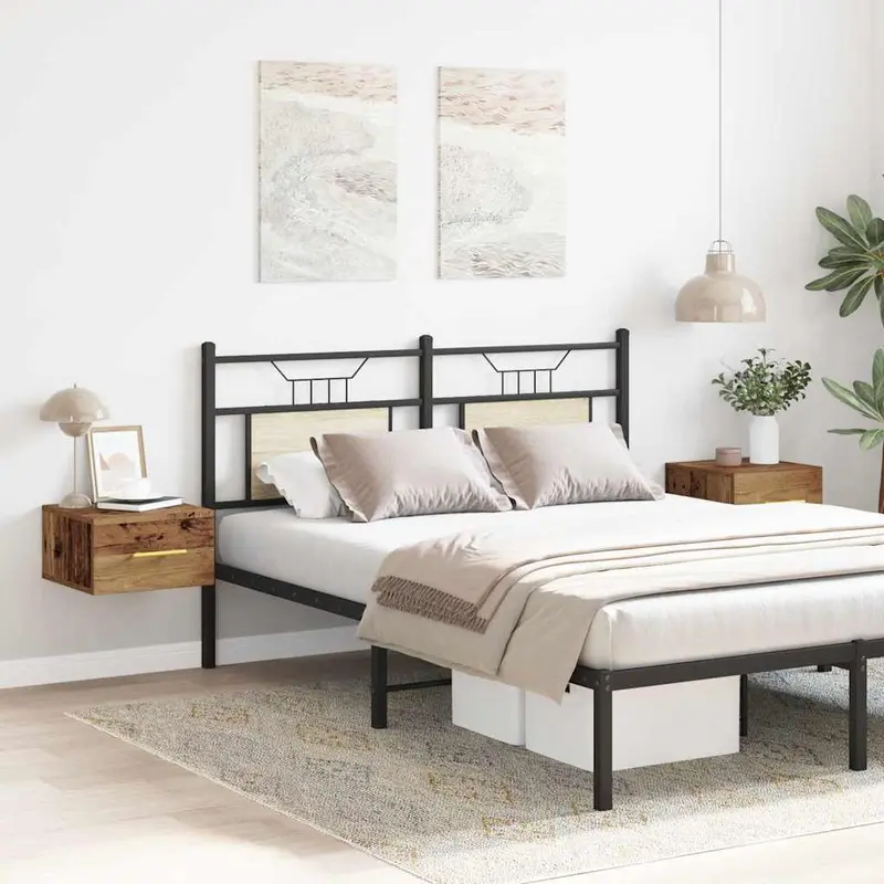 Armario de Noche 2 pcs Madera vieja 35 x 35 x 20 cm
