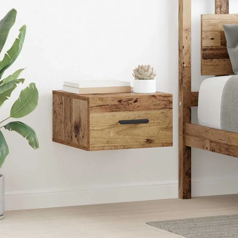 Armario de Noche 2 pcs Madera vieja 35 x 35 x 20 cm