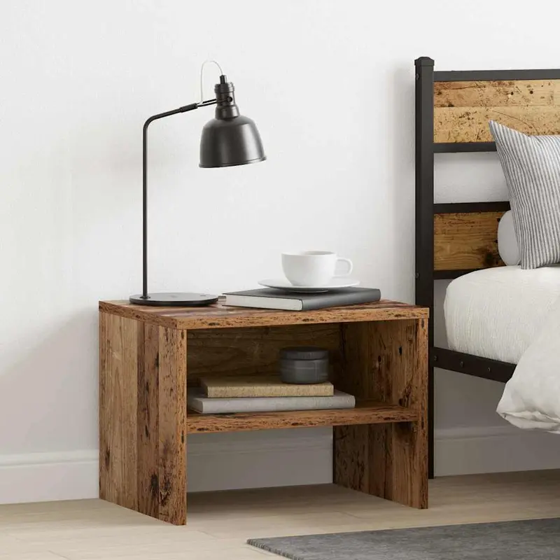 Armario de Noche 2 pcs Madera vieja 40 x 40 x 30 cm