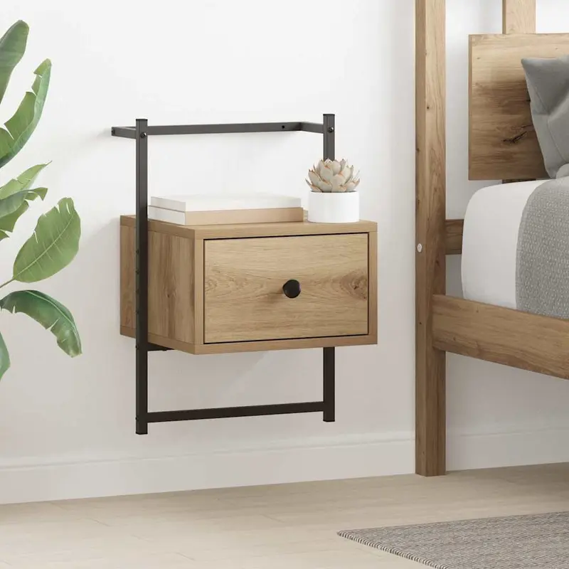 Armario de Noche 2 pcs Roble artesanal 35 x 30 x 51 cm