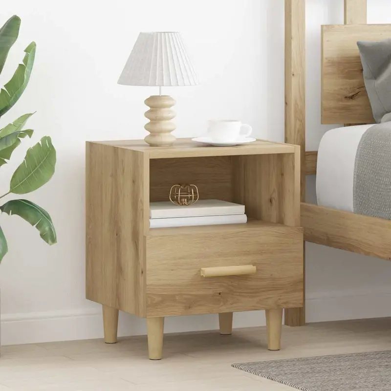Armario de Noche 2 pcs Roble artesanal 40 x 35 x 47 cm