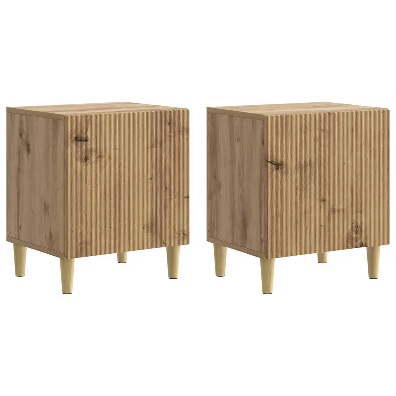 Armario de noche 2 pcs roble artesanal 43 x 34,5 x 50 cm 2 colores