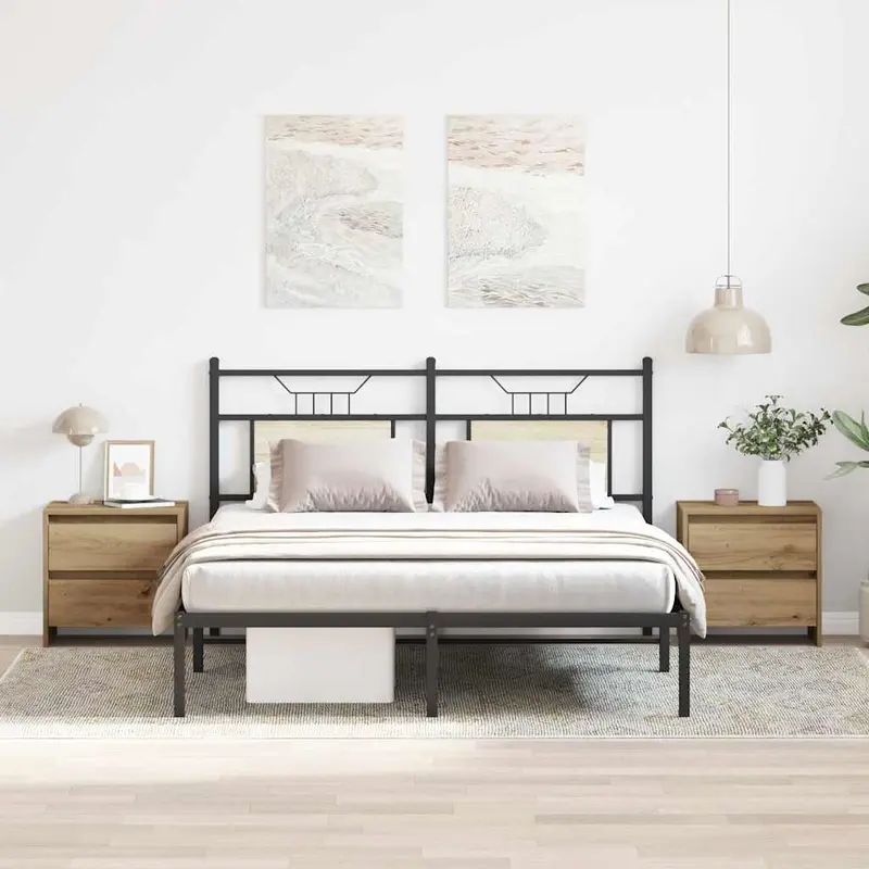 Armario de Noche 2 pcs Roble artesanal 45 x 34 x 44,5 cm