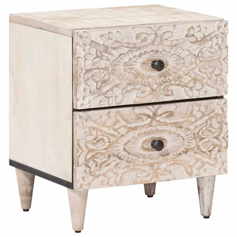 Armario de Noche 40 x 33,5 x 46 cm Madera de mango maciza