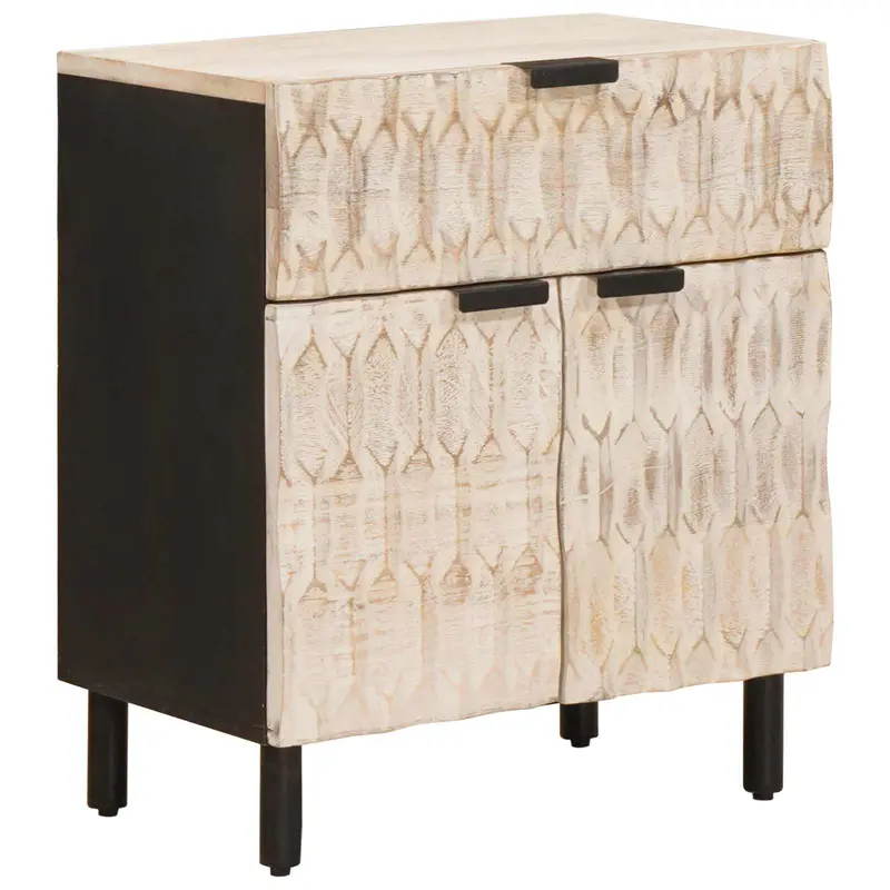 Armario de Noche 50 x 33 x 60 cm Madera de mango maciza