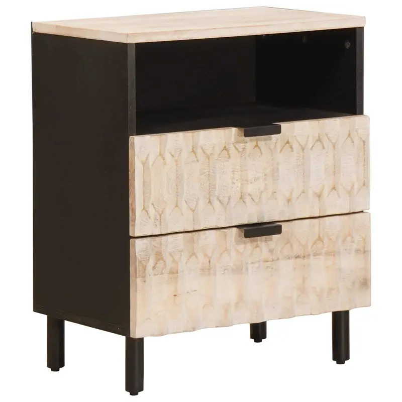 Armario de Noche 50 x 33 x 60 cm Madera de mango maciza