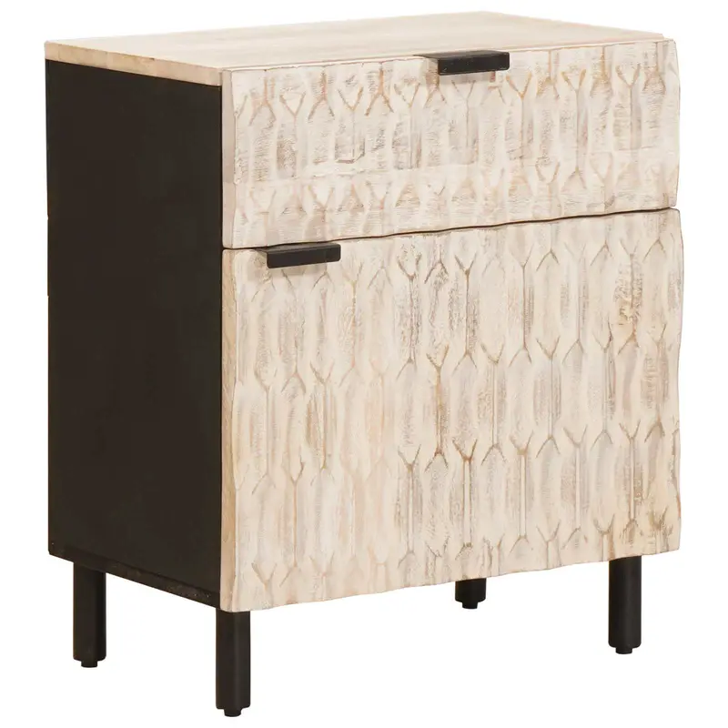 Armario de Noche 50 x 33 x 60 cm Madera de mango maciza
