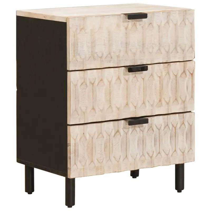 Armario de Noche 50 x 33 x 62 cm Madera de mango maciza