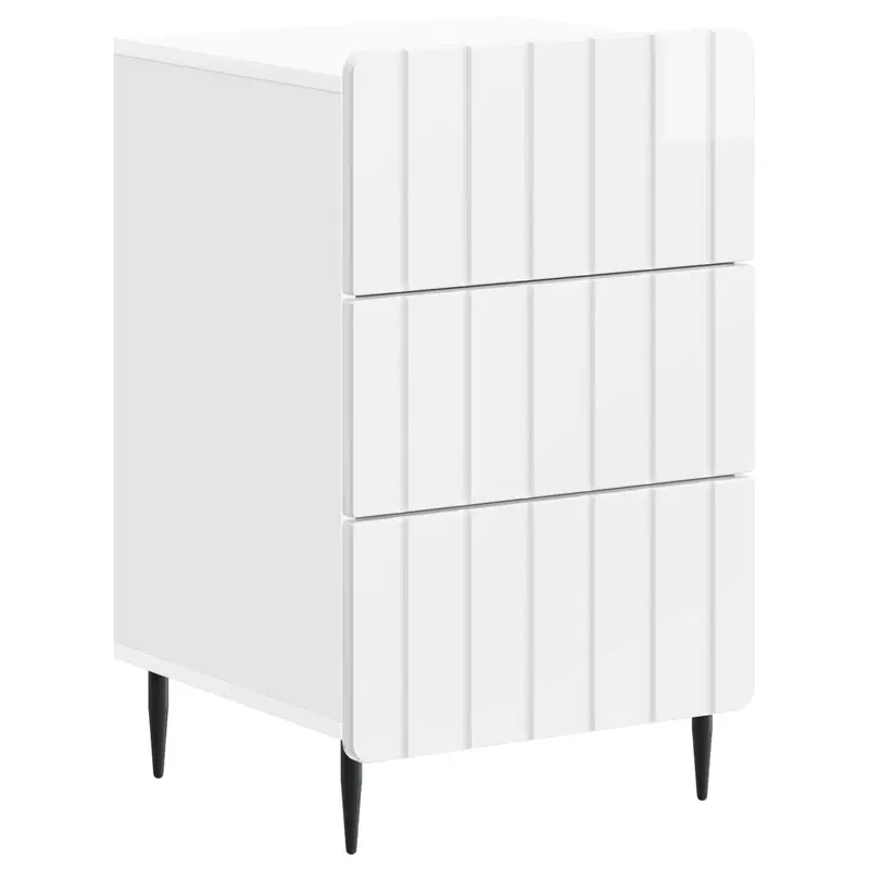 Armario de Noche Brillante 43x 41 x 68 cm Madera de Ingeniería