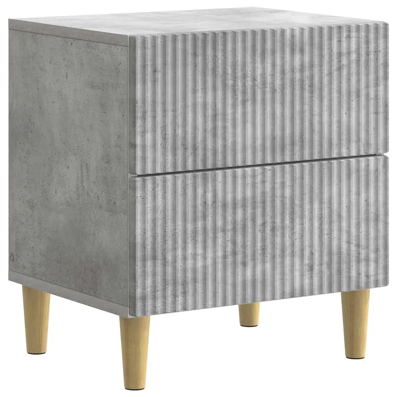Armario de Noche con cajón Gris Hormigón 43 x 34,5 x 48 cm