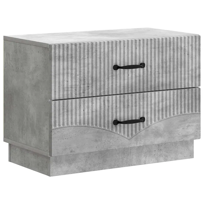 Armario de Noche con cajón Gris Hormigón 62 x 34,5 x 44,5 cm