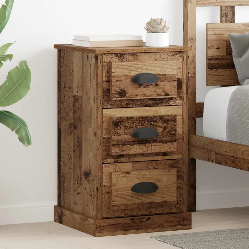 Armario de Noche con cajón Madera Vieja 39 x 39 x 67,5 cm