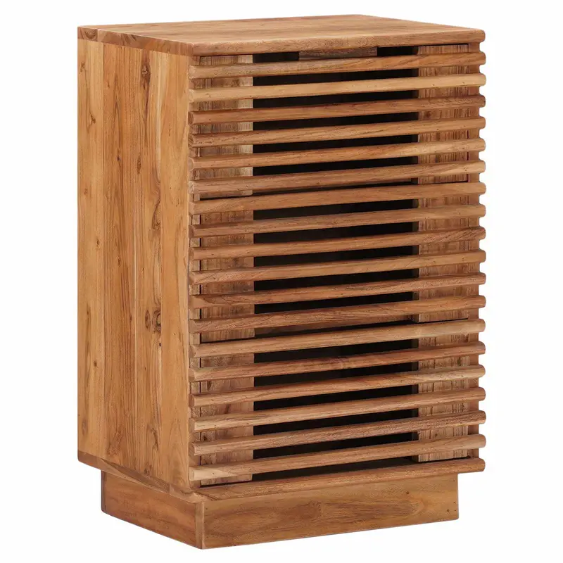 Armario de noche hecho a mano Madera Teak Marrón