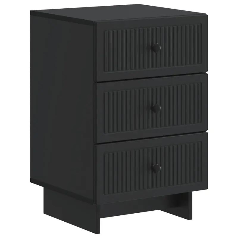 Armario de Noche Negro 43 x 41 x 66,5 cm Madera de Ingeniería