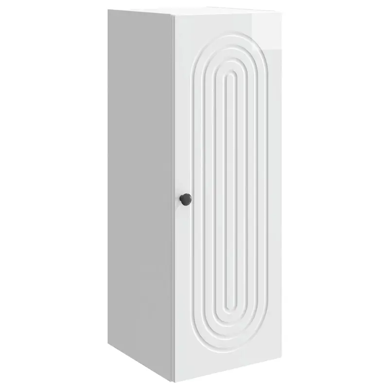 Armario de pared Blanco Brillante 33 x 34,5 x 90 cm