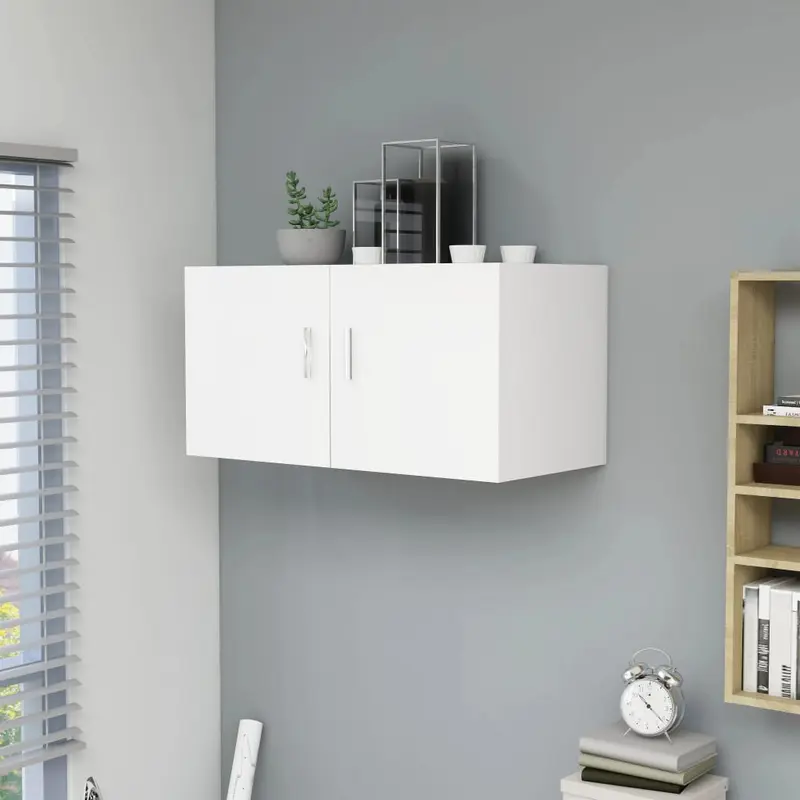 Armario de pared madera contrachapada blanco 80x39x40 cm