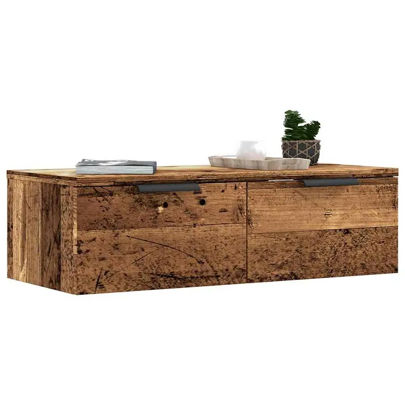 Armario de pared madera de ingeniería envejecida 68x30x20 cm