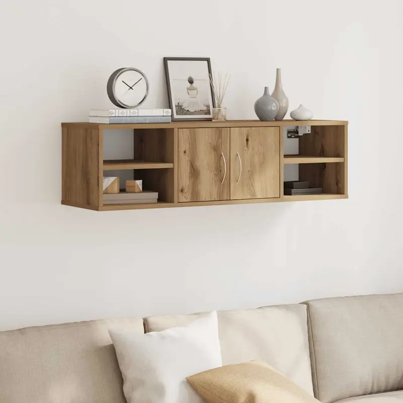 Armario de pared madera de ingeniería roble artisan 101x30x29cm