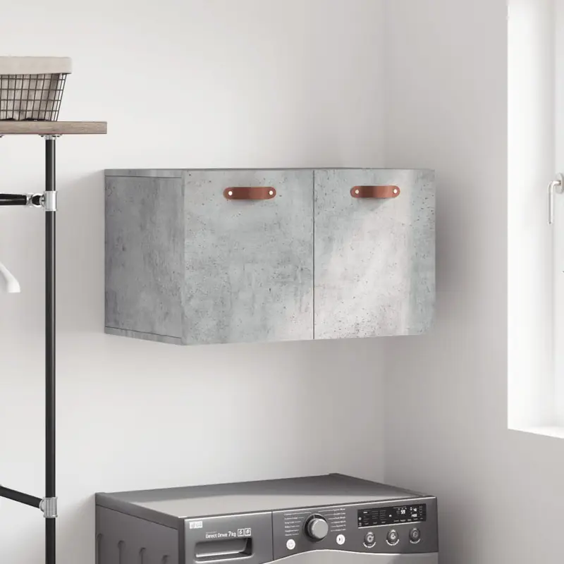 Armario de pared madera ingeniería gris hormigón 60x36,5x35 cm
