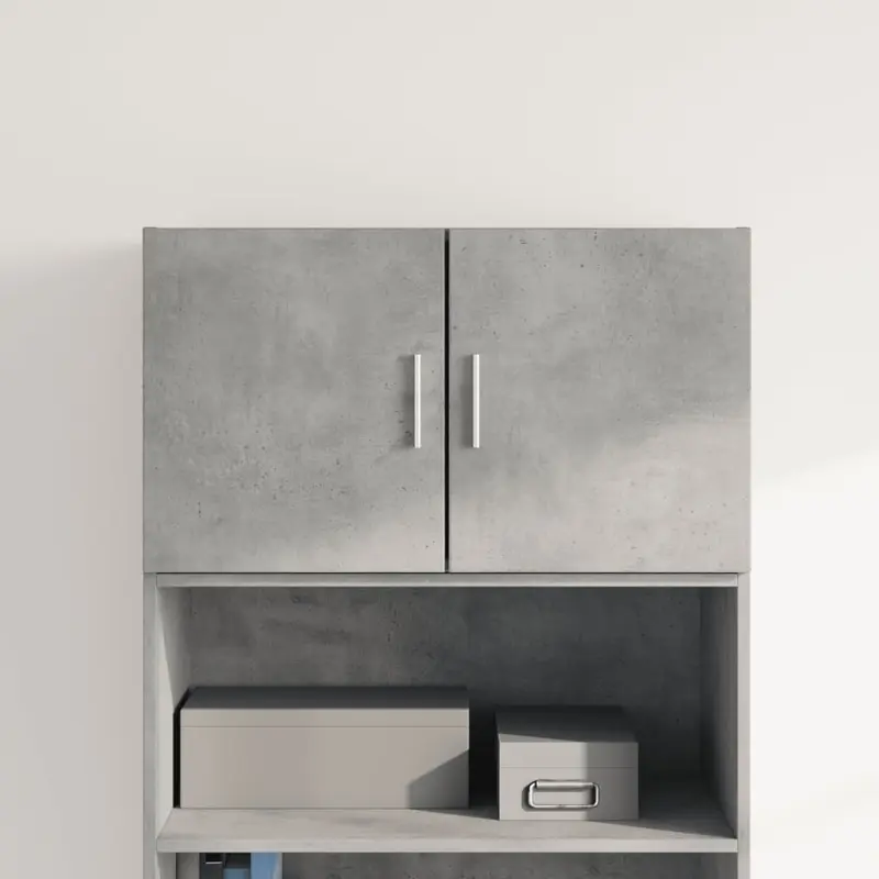 Armario de pared madera ingeniería gris hormigón 70x42,5x40 cm
