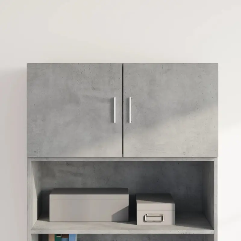 Armario de pared madera ingeniería gris hormigón 80x42,5x40 cm