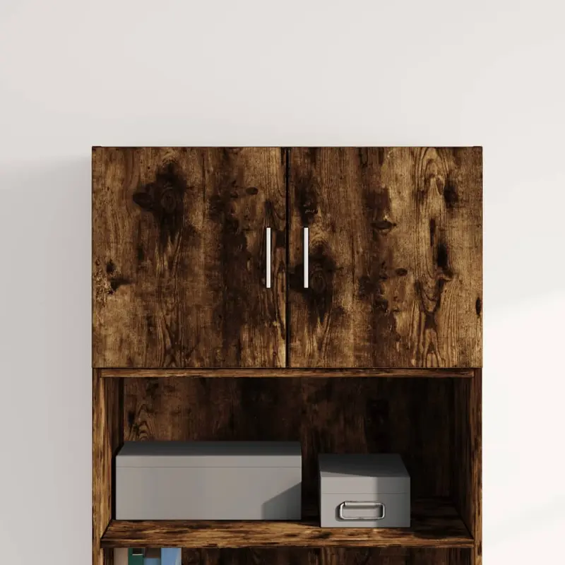 Armario de pared madera ingeniería roble ahumado 70x42,5x40 cm