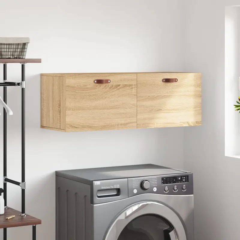 Armario de pared madera ingeniería roble Sonoma 100x36,5x35 cm