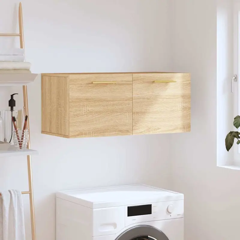 Armario de pared madera ingeniería roble Sonoma 80x36,5x35 cm