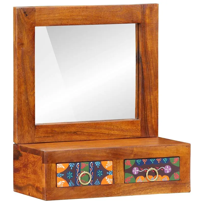 Armario de Pared Marrón 40 x 20 x 50 cm Madera de Acacia Sólida