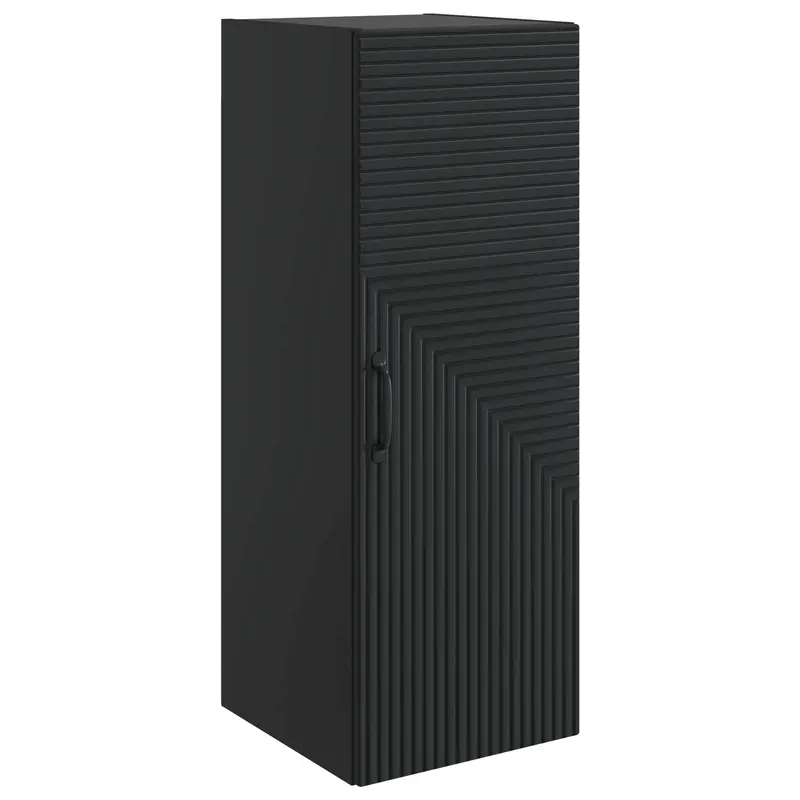 Armario de pared Negro 33 x 34,5 x 90 cm Madera de ingeniería