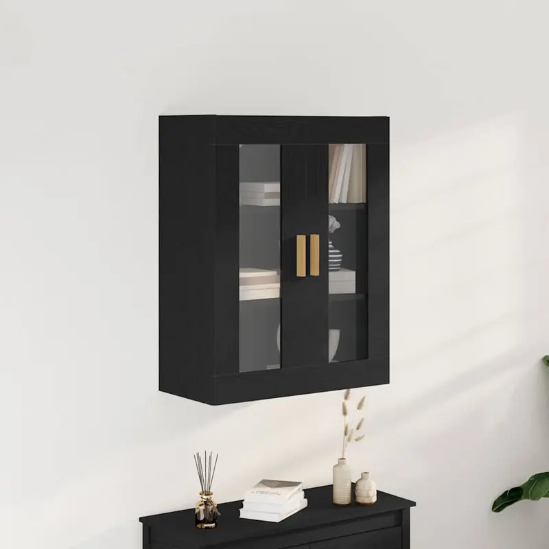 Armario de Pared Roble Negro 69,5 x 34 x 90 cm
