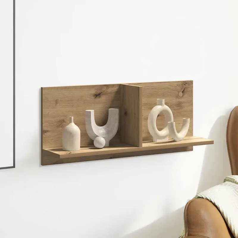 Armario pared madera ingeniería roble artesanal 70x16,5x30 cm