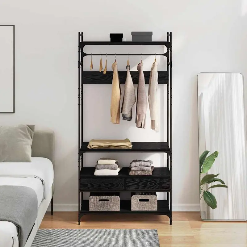 Armario Roble negro 89 x 39 x 184.5 cm Madera contrachapada