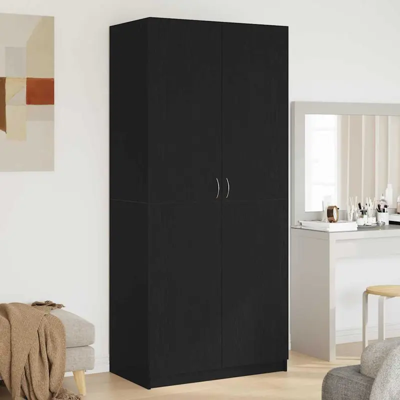Armario Roble Negro 90 x 52 x 200 cm Madera contrachapada