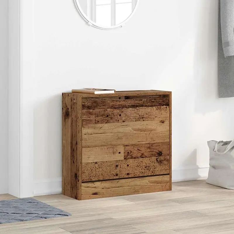 Armario Zapatero con estante Madera vieja 60 x 21 x 57 cm
