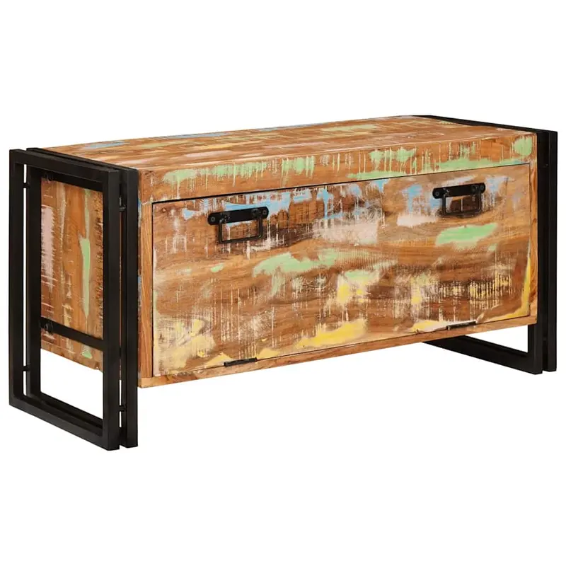 Armario Zapatero Marrón 90 x 38 x 45 cm Madera reciclada maciza