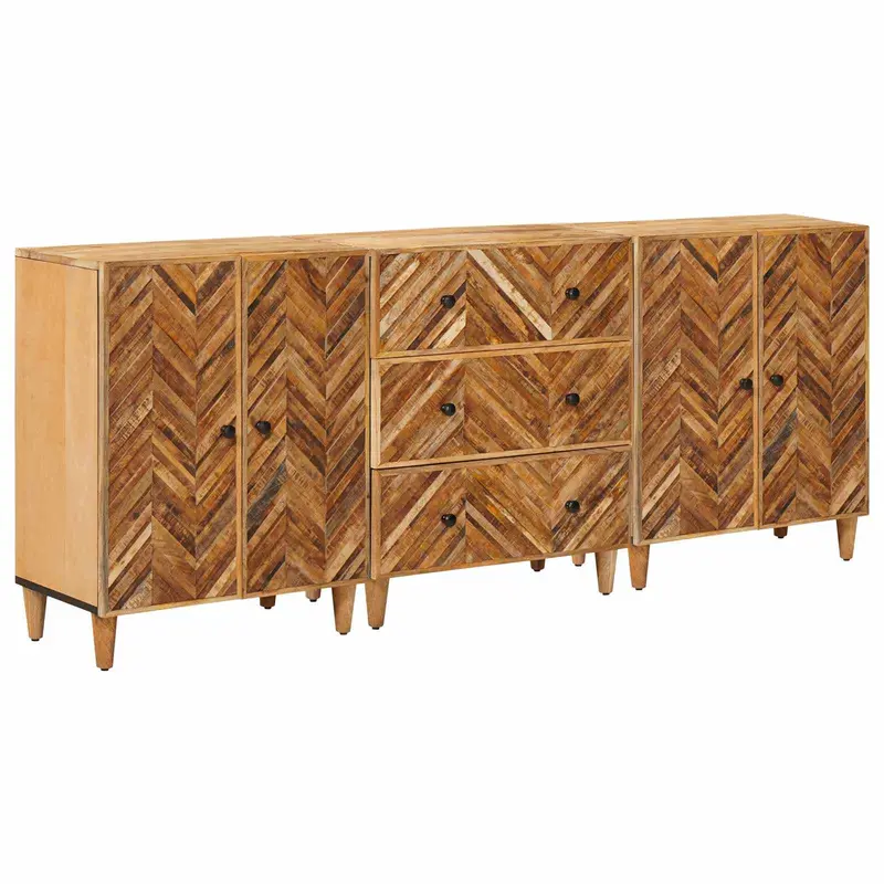Armarios de Almacenamiento 3 pcs Marrón 60 x 33,5 x 75 cm