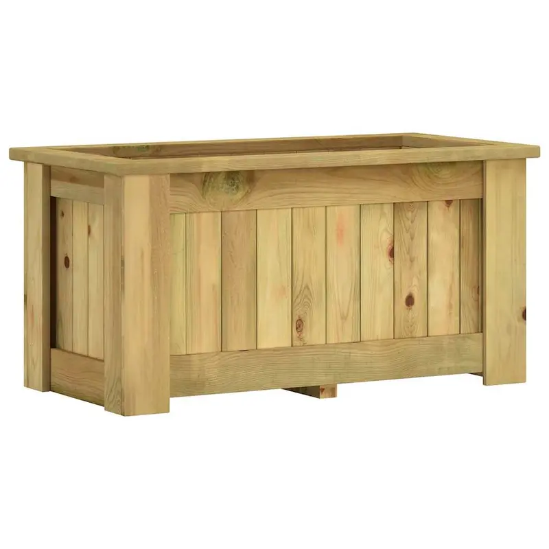 Arriate de madera de pino impregnada 100x50x50 cm