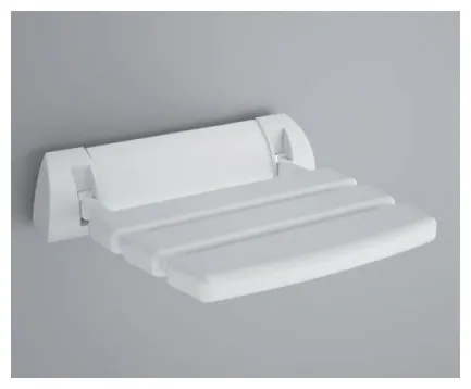 Asiento de ducha de aluminio con acabado cromado Lotus Kassandra