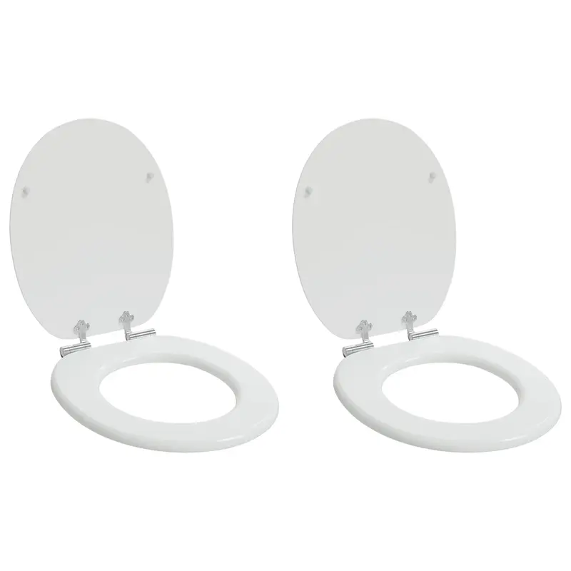 Asiento de inodoro de cierre suave 2 pcs 44 x 38 cm