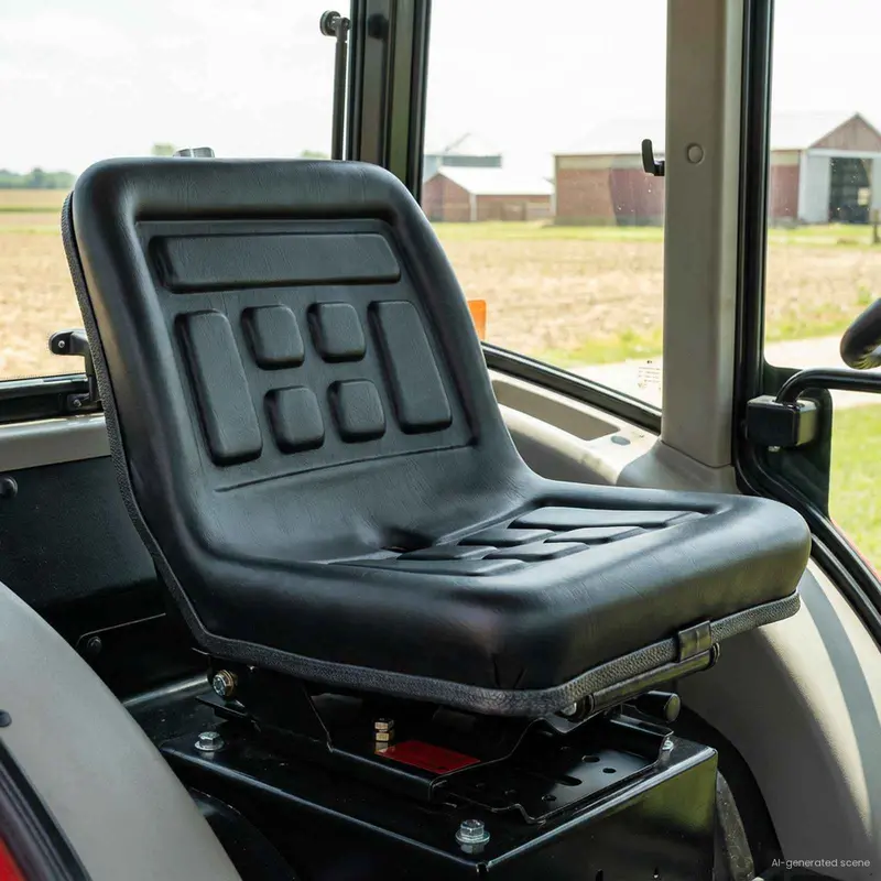 Asiento de tractor con suspensión Negro 39,5 x 52 x 43 cm